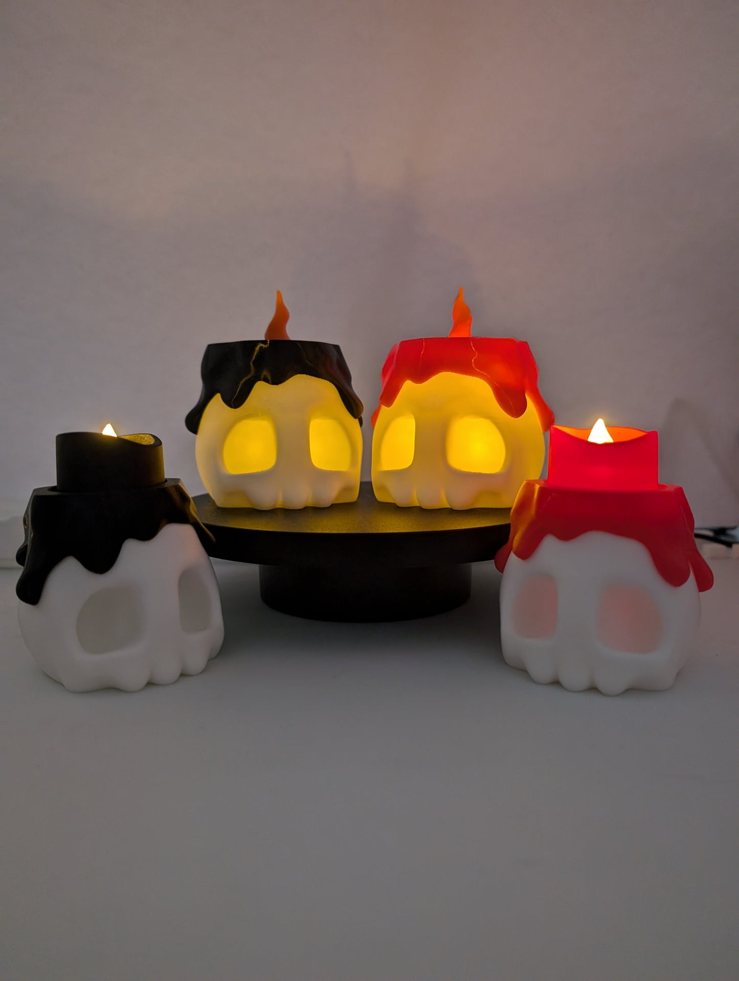 Skull Candle Electric Tealight Holder